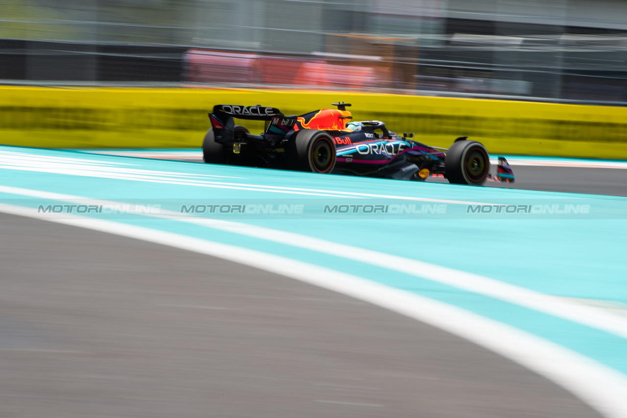 GP MIAMI, Max Verstappen (NLD) Red Bull Racing RB19.

05.05.2023. Formula 1 World Championship, Rd 5, Miami Grand Prix, Miami, Florida, USA, Practice Day.

- www.xpbimages.com, EMail: requests@xpbimages.com ¬© Copyright: Price / XPB Images