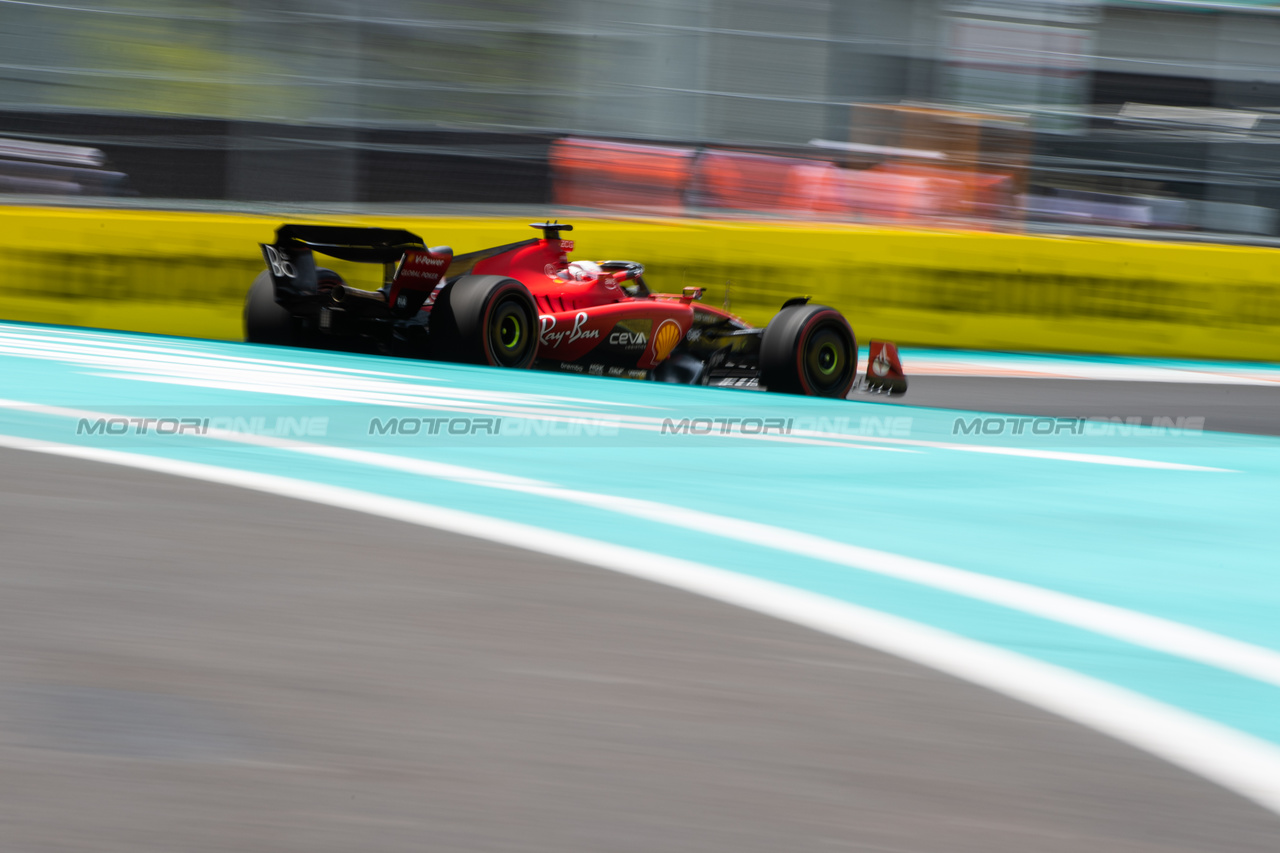 GP MIAMI, Charles Leclerc (MON) Ferrari SF-23.

05.05.2023. Formula 1 World Championship, Rd 5, Miami Grand Prix, Miami, Florida, USA, Practice Day.

- www.xpbimages.com, EMail: requests@xpbimages.com ¬© Copyright: Price / XPB Images