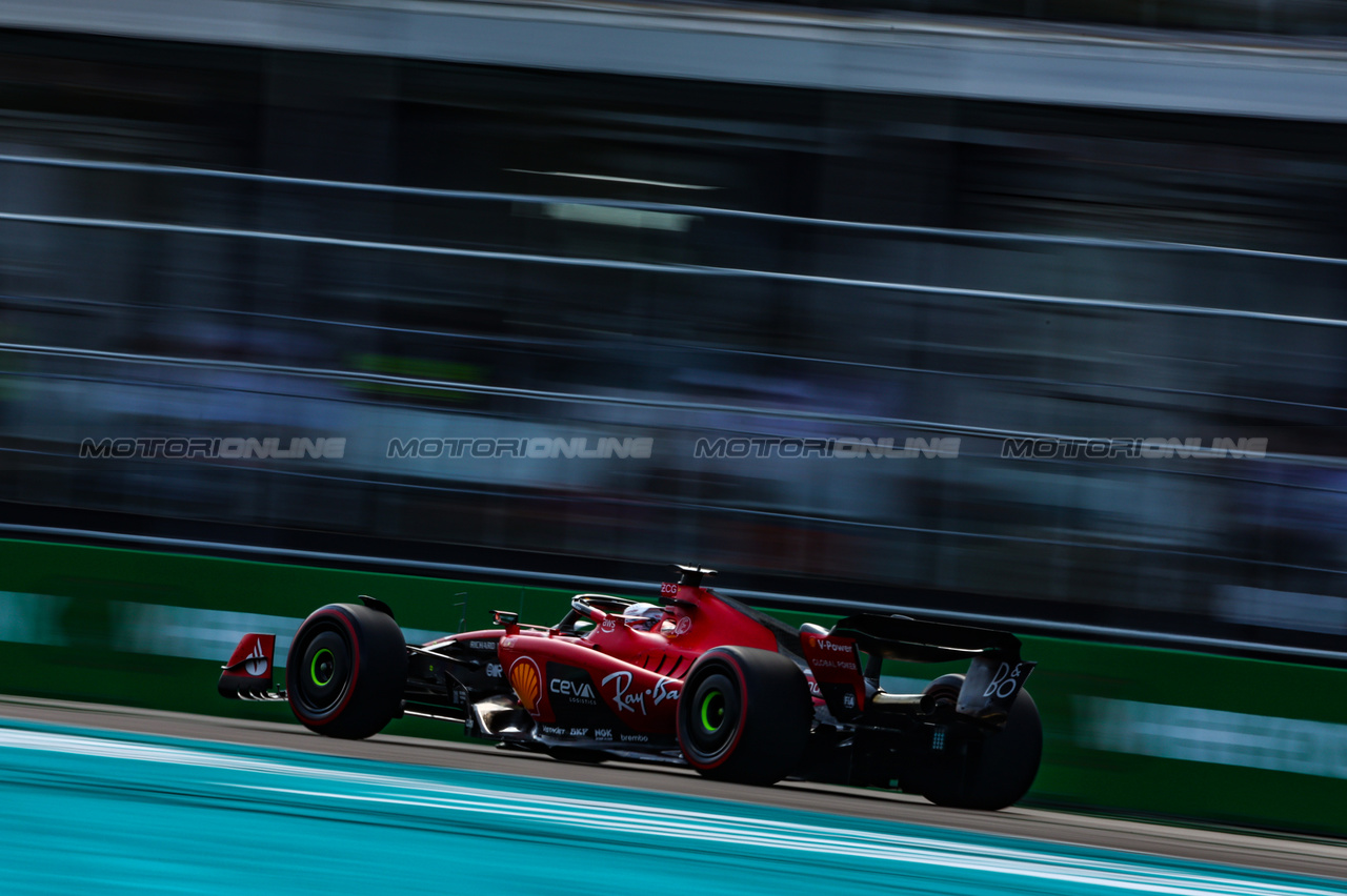 GP MIAMI, Charles Leclerc (FRA), Ferrari 
05.05.2023. Formula 1 World Championship, Rd 5, Miami Grand Prix, Miami, Florida, USA, Practice Day.
- www.xpbimages.com, EMail: requests@xpbimages.com ¬© Copyright: Charniaux / XPB Images