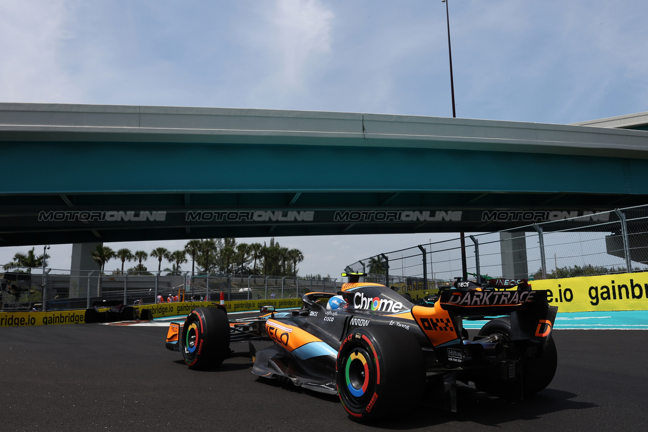 GP MIAMI, Lando Norris (GBR) McLaren MCL60.

05.05.2023. Formula 1 World Championship, Rd 5, Miami Grand Prix, Miami, Florida, USA, Practice Day.

- www.xpbimages.com, EMail: requests@xpbimages.com ¬© Copyright: Bearne / XPB Images
