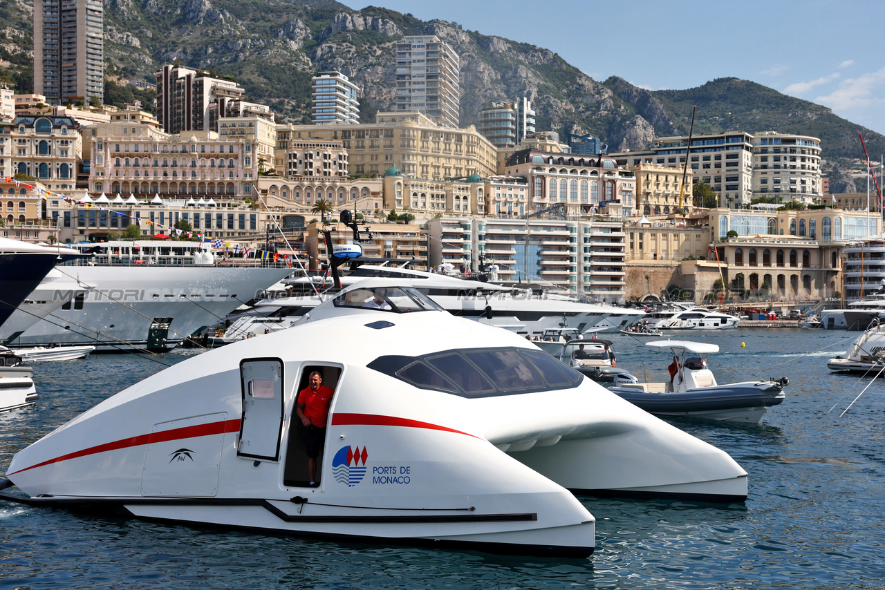 GP MONACO, Boats in the scenic Monaco Harbour.

28.05.2023. Formula 1 World Championship, Rd 7, Monaco Grand Prix, Monte Carlo, Monaco, Gara Day.

 - www.xpbimages.com, EMail: requests@xpbimages.com ¬© Copyright: Coates / XPB Images