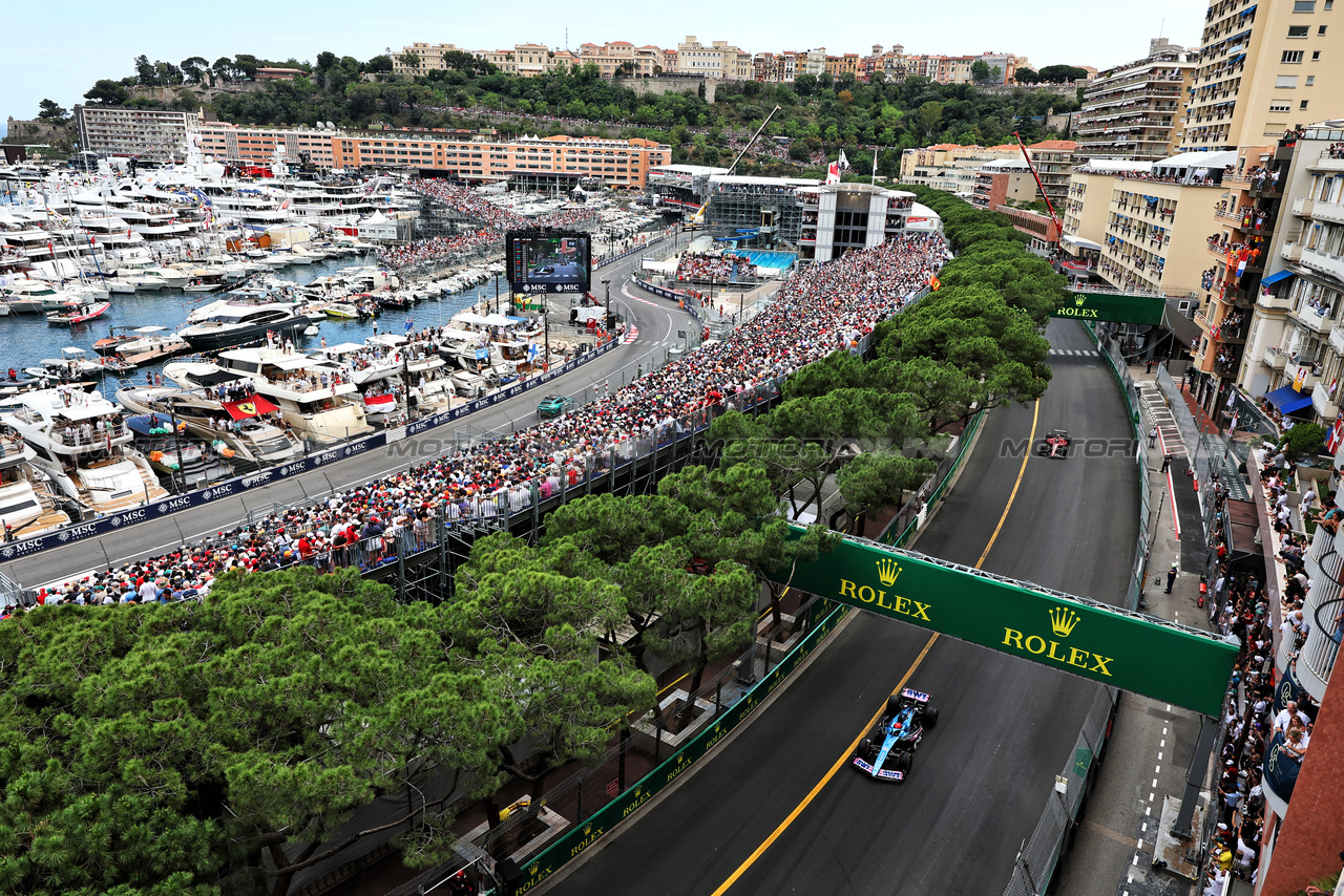 GP MONACO, Esteban Ocon (FRA) Alpine F1 Team A523.

28.05.2023. Formula 1 World Championship, Rd 7, Monaco Grand Prix, Monte Carlo, Monaco, Gara Day.

- www.xpbimages.com, EMail: requests@xpbimages.com ¬© Copyright: Moy / XPB Images