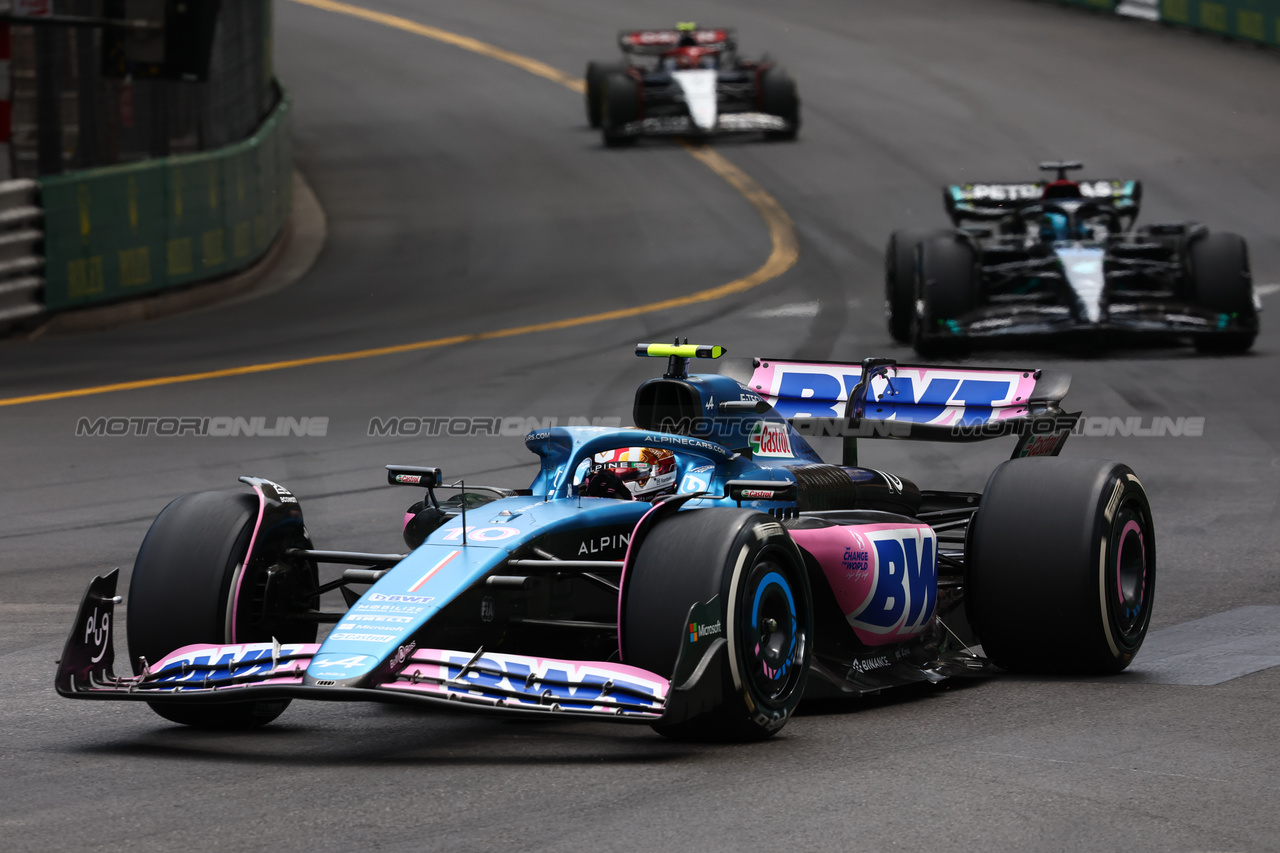 GP MONACO, Pierre Gasly (FRA) Alpine F1 Team A523.

28.05.2023. Formula 1 World Championship, Rd 7, Monaco Grand Prix, Monte Carlo, Monaco, Gara Day.

- www.xpbimages.com, EMail: requests@xpbimages.com ¬© Copyright: Charniaux / XPB Images