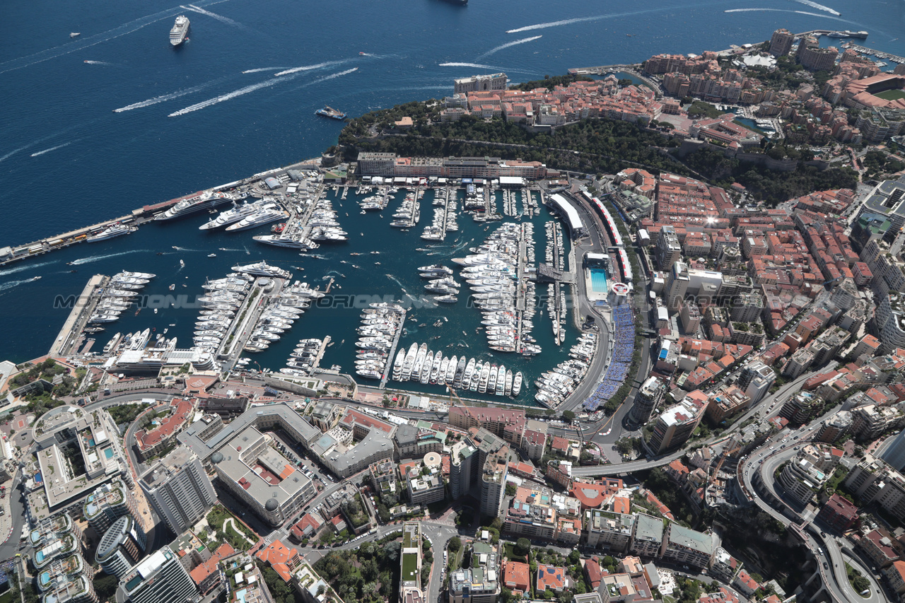 GP MONACO, An aerial view of Monte Carlo.

28.05.2023. Formula 1 World Championship, Rd 7, Monaco Grand Prix, Monte Carlo, Monaco, Gara Day.

- www.xpbimages.com, EMail: requests@xpbimages.com ¬© Copyright: XPB Images