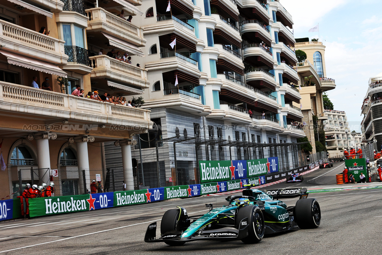 GP MONACO, Fernando Alonso (ESP) Aston Martin F1 Team AMR23.

28.05.2023. Formula 1 World Championship, Rd 7, Monaco Grand Prix, Monte Carlo, Monaco, Gara Day.

- www.xpbimages.com, EMail: requests@xpbimages.com ¬© Copyright: Bearne / XPB Images