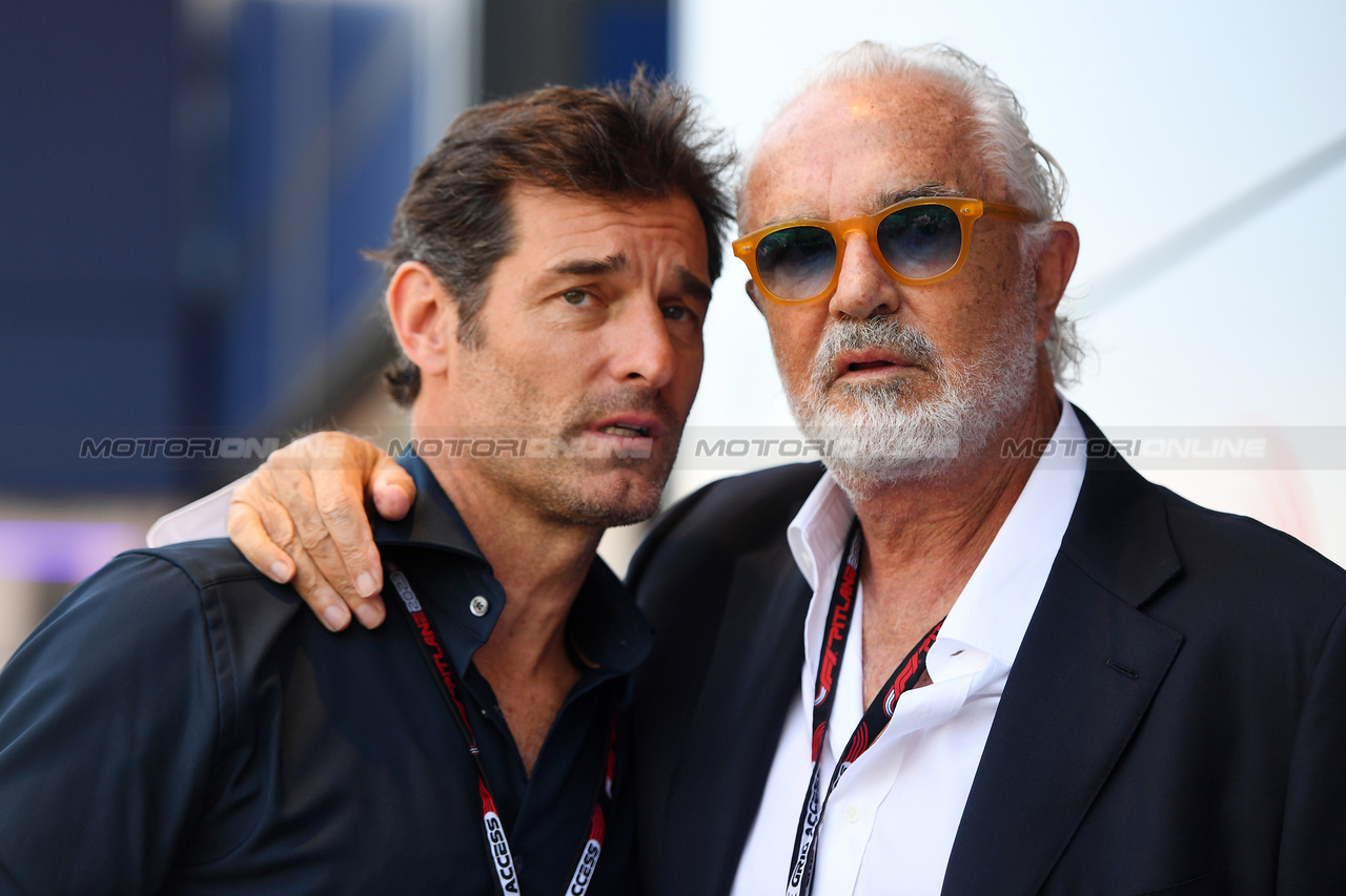 GP MONACO, (L to R): Mark Webber (AUS) with Flavio Briatore (ITA).

28.05.2023. Formula 1 World Championship, Rd 7, Monaco Grand Prix, Monte Carlo, Monaco, Gara Day.

- www.xpbimages.com, EMail: requests@xpbimages.com ¬© Copyright: Price / XPB Images