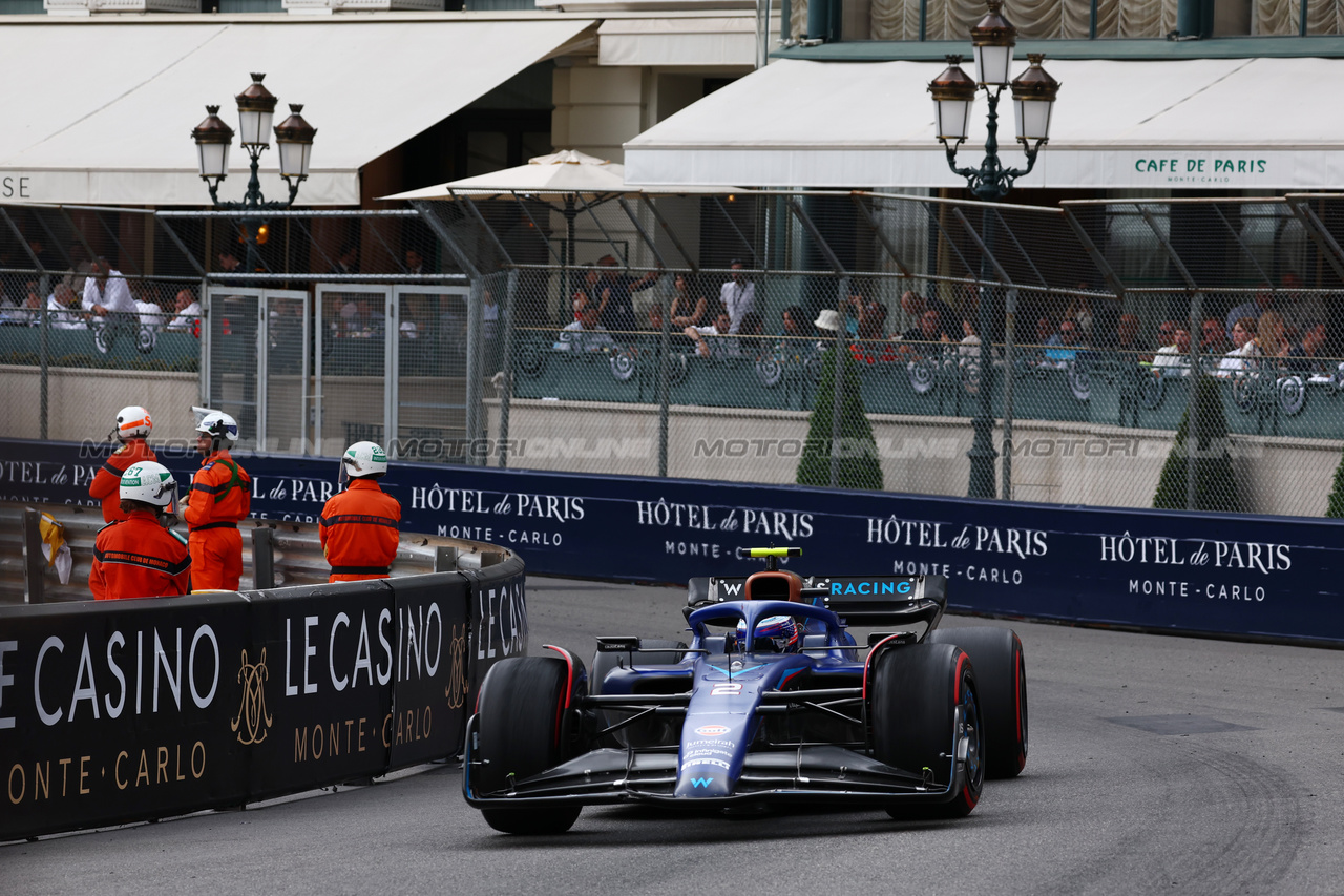 GP MONACO, Logan Sargeant (USA) Williams Racing FW45.

28.05.2023. Formula 1 World Championship, Rd 7, Monaco Grand Prix, Monte Carlo, Monaco, Gara Day.

 - www.xpbimages.com, EMail: requests@xpbimages.com ¬© Copyright: Coates / XPB Images