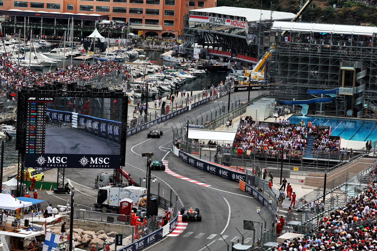 GP MONACO, Sergio Perez (MEX) Red Bull Racing RB19.

28.05.2023. Formula 1 World Championship, Rd 7, Monaco Grand Prix, Monte Carlo, Monaco, Gara Day.

- www.xpbimages.com, EMail: requests@xpbimages.com ¬© Copyright: Moy / XPB Images