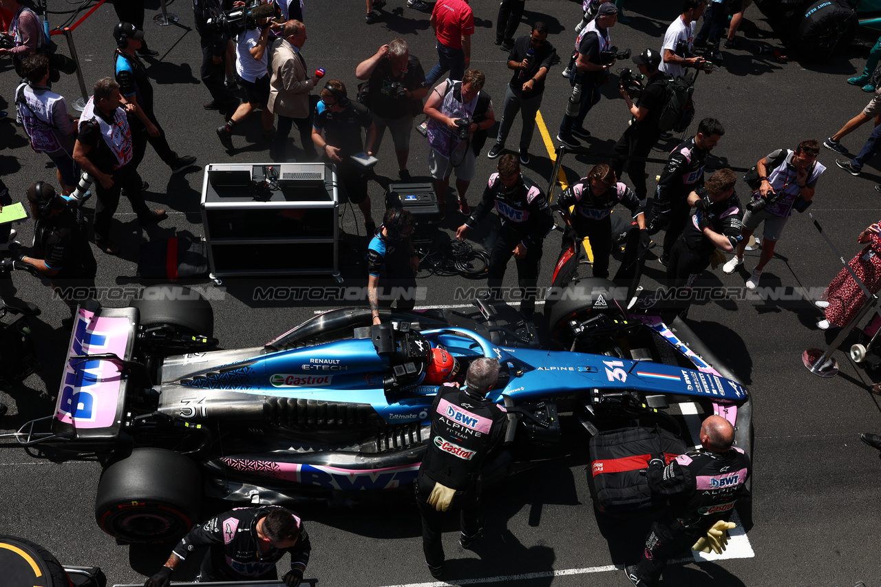 GP MONACO, Esteban Ocon (FRA) Alpine F1 Team A523 on the grid.

28.05.2023. Formula 1 World Championship, Rd 7, Monaco Grand Prix, Monte Carlo, Monaco, Gara Day.

 - www.xpbimages.com, EMail: requests@xpbimages.com ¬© Copyright: Coates / XPB Images