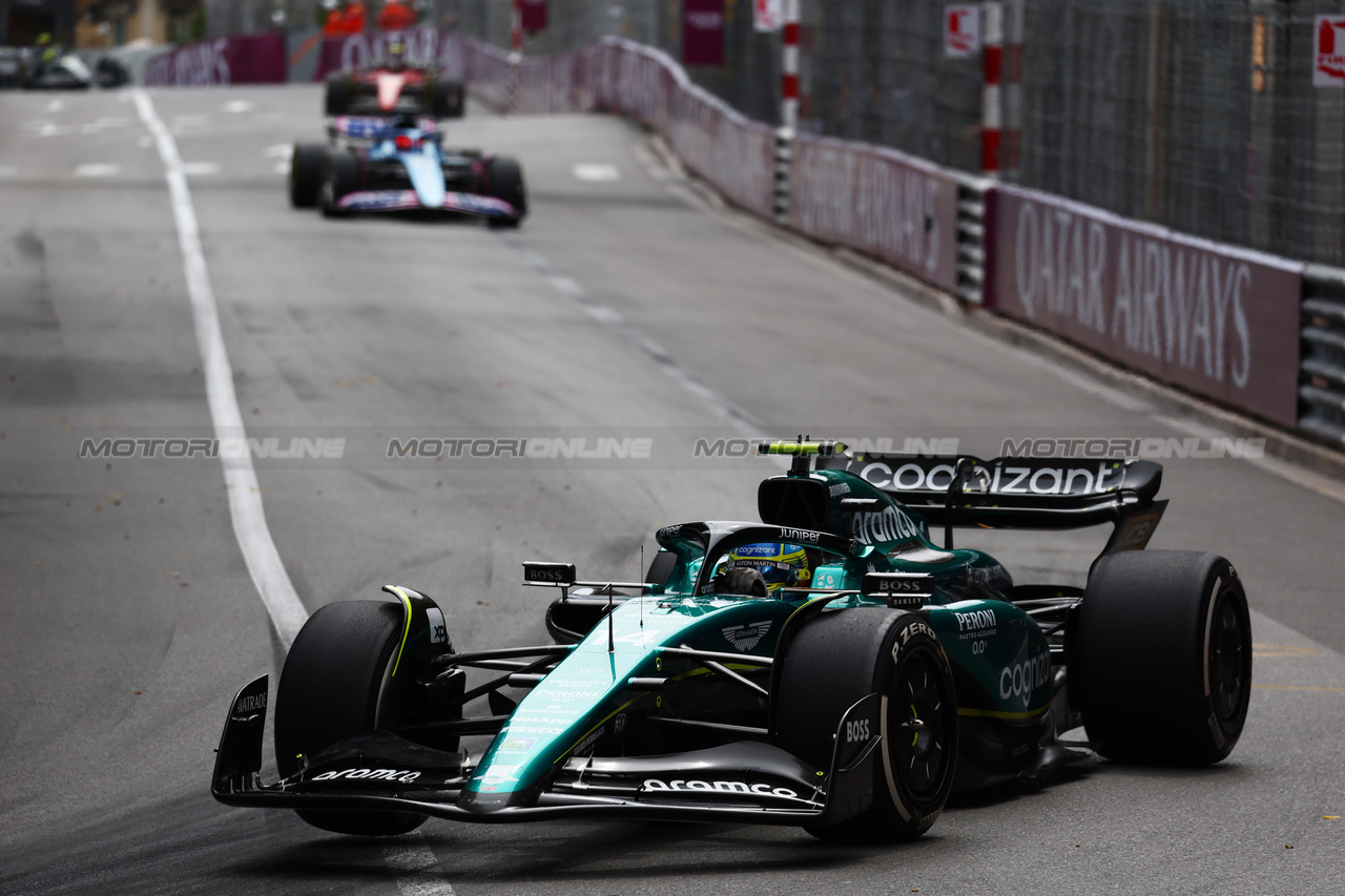 GP MONACO, Fernando Alonso (ESP) Aston Martin F1 Team AMR23.

28.05.2023. Formula 1 World Championship, Rd 7, Monaco Grand Prix, Monte Carlo, Monaco, Gara Day.

 - www.xpbimages.com, EMail: requests@xpbimages.com ¬© Copyright: Coates / XPB Images