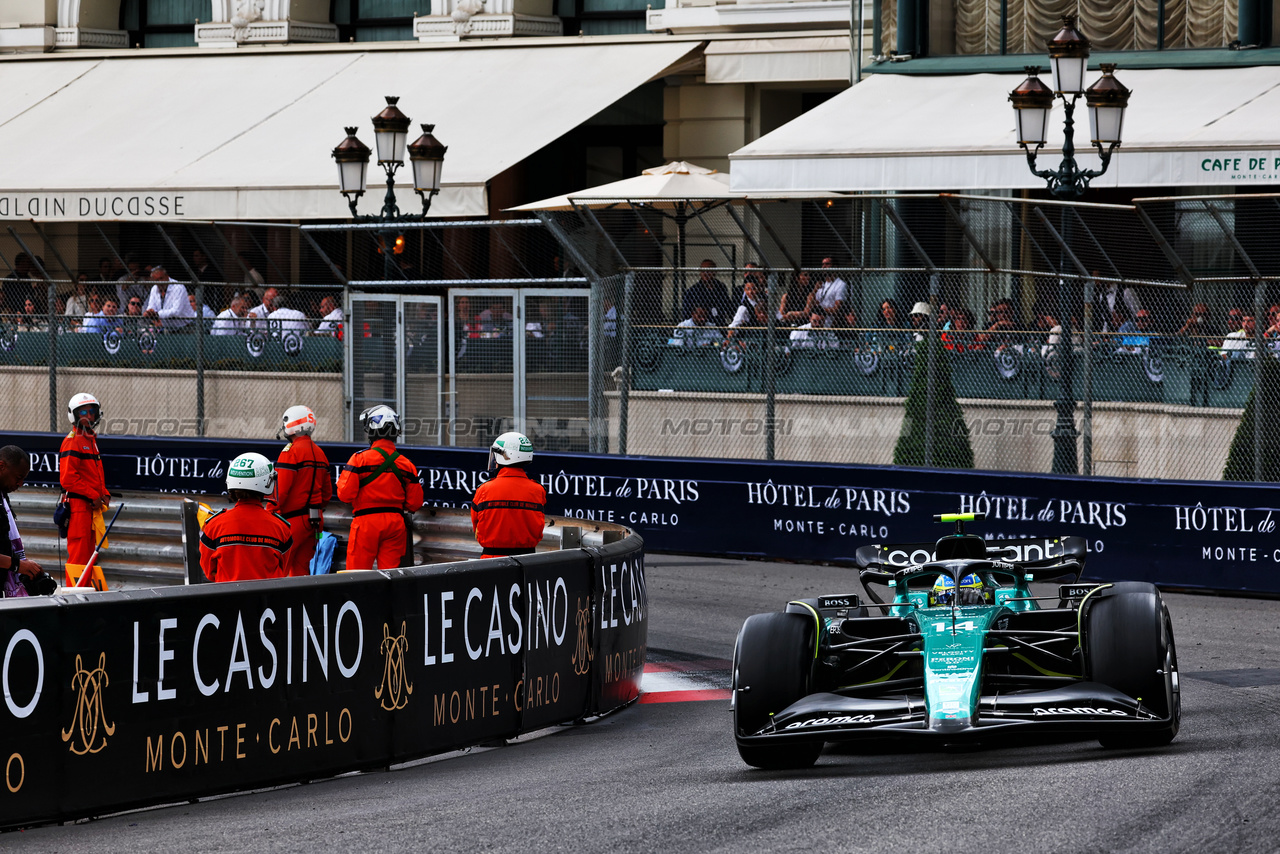 GP MONACO, Fernando Alonso (ESP) Aston Martin F1 Team AMR23.

28.05.2023. Formula 1 World Championship, Rd 7, Monaco Grand Prix, Monte Carlo, Monaco, Gara Day.

 - www.xpbimages.com, EMail: requests@xpbimages.com ¬© Copyright: Coates / XPB Images