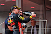 GP MONACO, Gara winner Max Verstappen (NLD) Red Bull Racing celebrates on the podium.
28.05.2023. Formula 1 World Championship, Rd 7, Monaco Grand Prix, Monte Carlo, Monaco, Gara Day.
- www.xpbimages.com, EMail: requests@xpbimages.com ¬© Copyright: Moy / XPB Images
