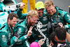 GP MONACO, Fernando Alonso (ESP) Aston Martin F1 Team celebrates his second position with the team.
28.05.2023. Formula 1 World Championship, Rd 7, Monaco Grand Prix, Monte Carlo, Monaco, Gara Day.
- www.xpbimages.com, EMail: requests@xpbimages.com ¬© Copyright: Batchelor / XPB Images