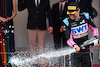 GP MONACO, Esteban Ocon (FRA) Alpine F1 Team celebrates his third position on the podium.
28.05.2023. Formula 1 World Championship, Rd 7, Monaco Grand Prix, Monte Carlo, Monaco, Gara Day.
- www.xpbimages.com, EMail: requests@xpbimages.com ¬© Copyright: Batchelor / XPB Images