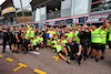 GP MONACO, Alpine F1 Team celebrate third position for Esteban Ocon (FRA) Alpine F1 Team.
28.05.2023. Formula 1 World Championship, Rd 7, Monaco Grand Prix, Monte Carlo, Monaco, Gara Day.
- www.xpbimages.com, EMail: requests@xpbimages.com ¬© Copyright: Charniaux / XPB Images