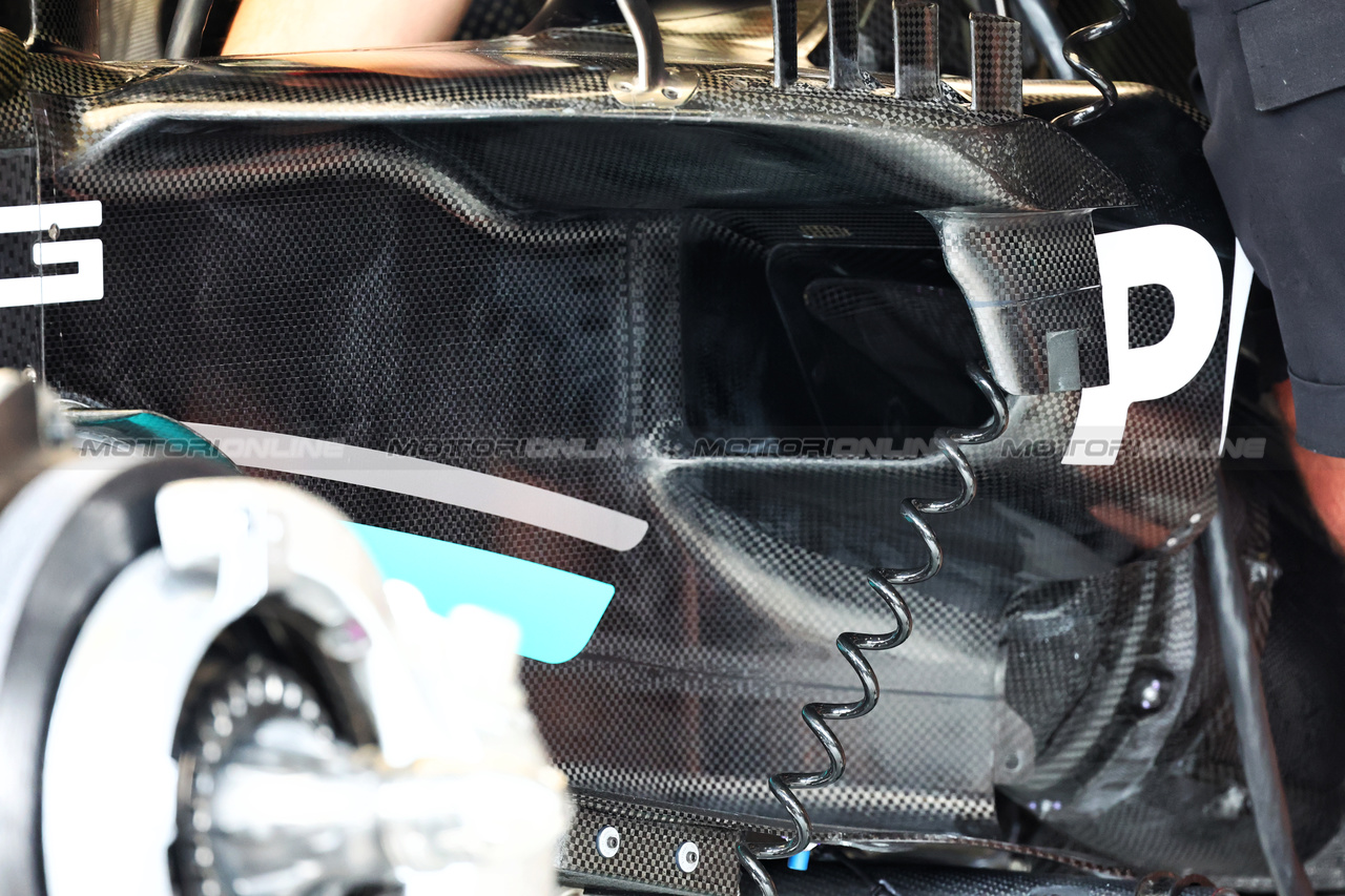 GP MONACO, Mercedes AMG F1 W14 sidepod detail.

25.05.2023. Formula 1 World Championship, Rd 7, Monaco Grand Prix, Monte Carlo, Monaco, Preparation Day.

- www.xpbimages.com, EMail: requests@xpbimages.com ¬© Copyright: Batchelor / XPB Images