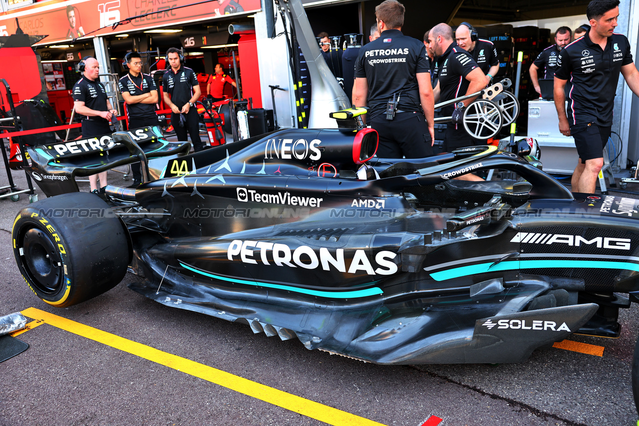 GP MONACO, Mercedes AMG F1 W14.

25.05.2023. Formula 1 World Championship, Rd 7, Monaco Grand Prix, Monte Carlo, Monaco, Preparation Day.

- www.xpbimages.com, EMail: requests@xpbimages.com ¬© Copyright: Batchelor / XPB Images
