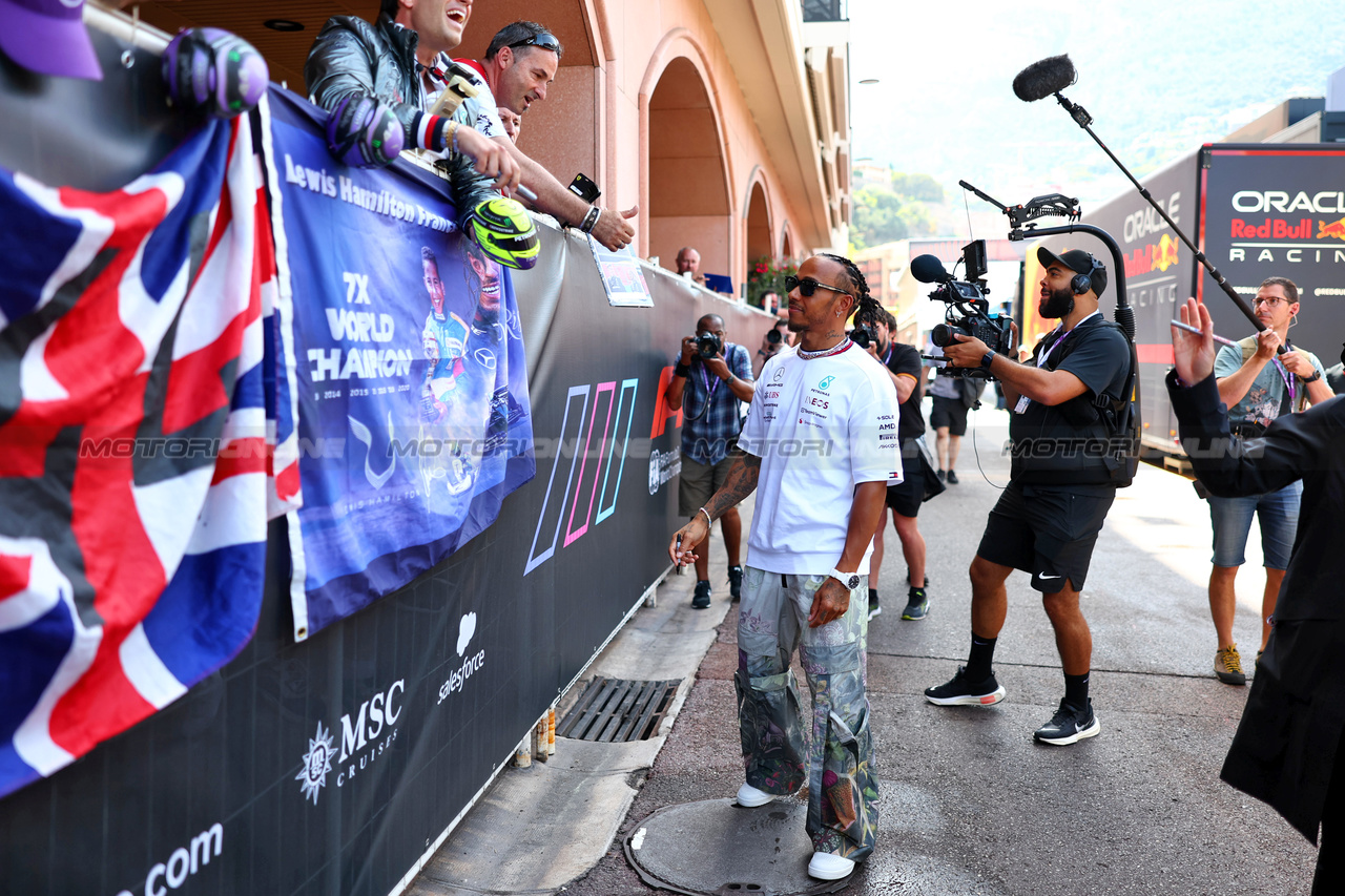 GP MONACO, Lewis Hamilton (GBR) Mercedes AMG F1.

25.05.2023. Formula 1 World Championship, Rd 7, Monaco Grand Prix, Monte Carlo, Monaco, Preparation Day.

 - www.xpbimages.com, EMail: requests@xpbimages.com ¬© Copyright: Coates / XPB Images