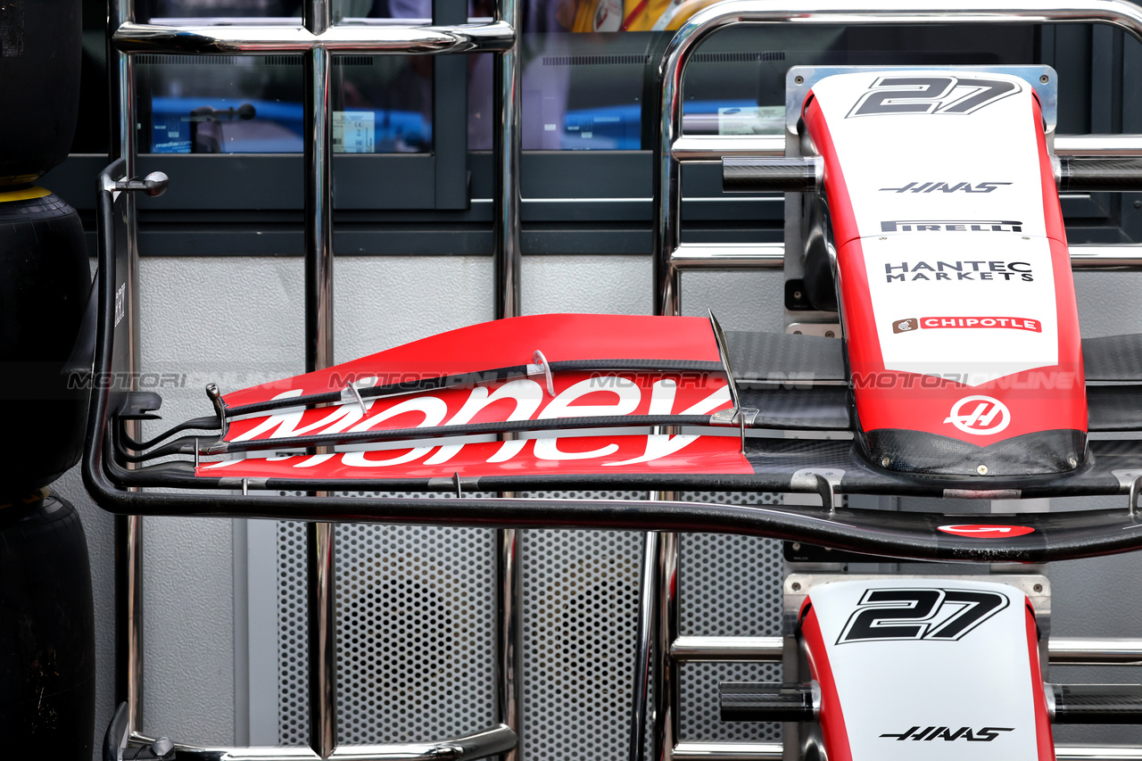 GP MONACO, Nico Hulkenberg (GER) Haas F1 Team - front wing.

25.05.2023. Formula 1 World Championship, Rd 7, Monaco Grand Prix, Monte Carlo, Monaco, Preparation Day.

- www.xpbimages.com, EMail: requests@xpbimages.com ¬© Copyright: Batchelor / XPB Images