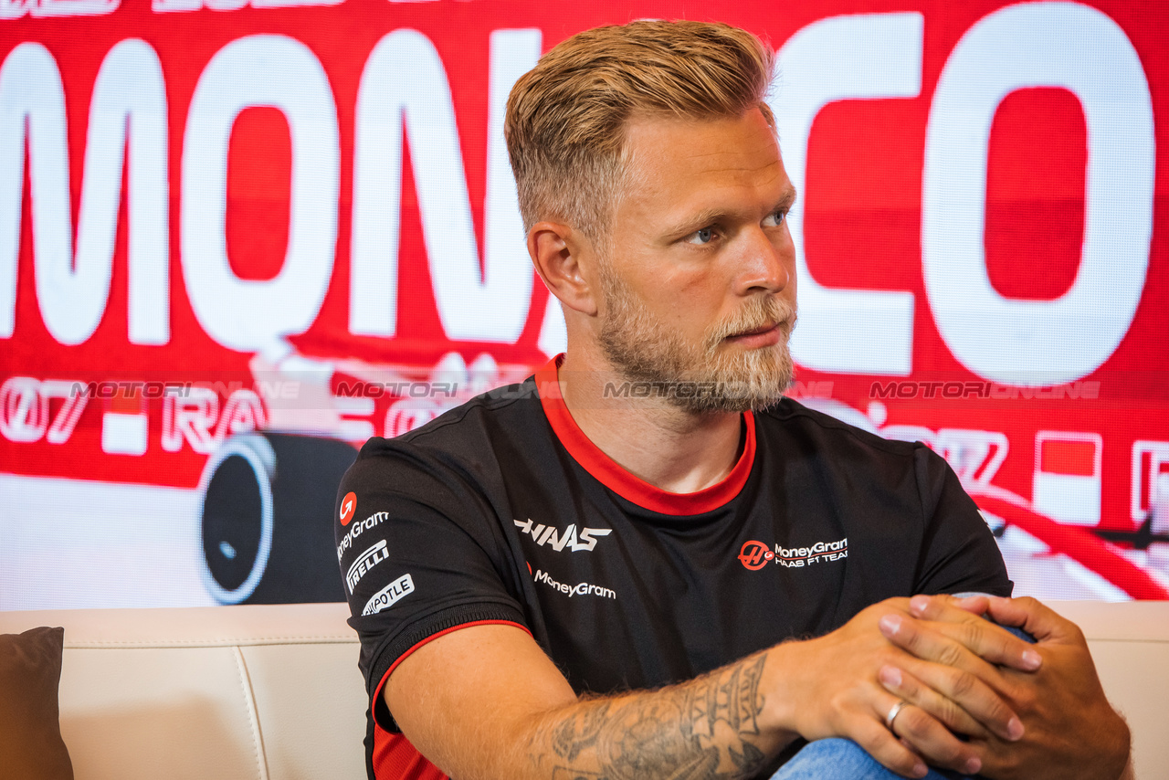 GP MONACO, Kevin Magnussen (DEN) Haas F1 Team in the FIA Press Conference.

25.05.2023. Formula 1 World Championship, Rd 7, Monaco Grand Prix, Monte Carlo, Monaco, Preparation Day.

- www.xpbimages.com, EMail: requests@xpbimages.com ¬© Copyright: Bearne / XPB Images