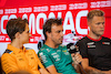GP MONACO, (L to R): Oscar Piastri (AUS) McLaren; Fernando Alonso (ESP) Aston Martin F1 Team e Kevin Magnussen (DEN) Haas F1 Team in the FIA Press Conference.
25.05.2023. Formula 1 World Championship, Rd 7, Monaco Grand Prix, Monte Carlo, Monaco, Preparation Day.
- www.xpbimages.com, EMail: requests@xpbimages.com ¬© Copyright: Bearne / XPB Images
