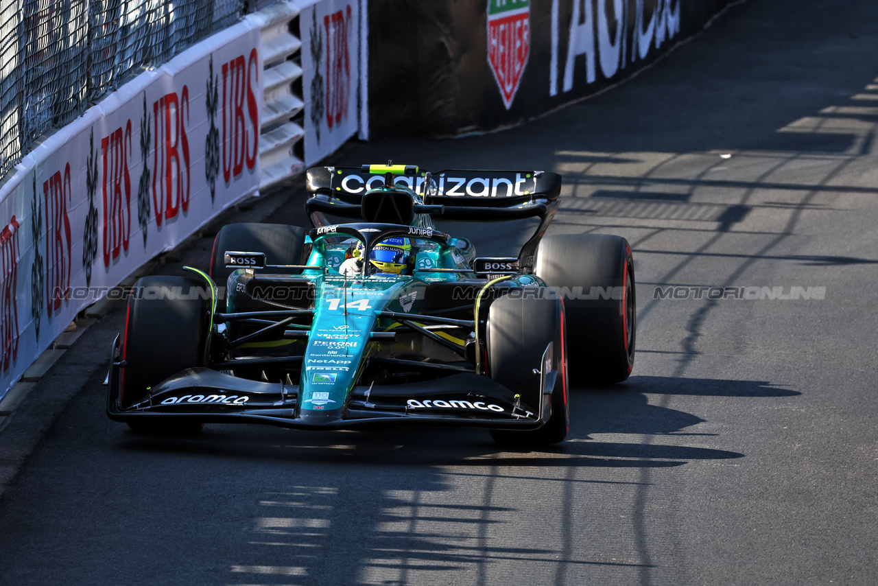 GP MONACO, Fernando Alonso (ESP) Aston Martin F1 Team AMR23.

27.05.2023. Formula 1 World Championship, Rd 7, Monaco Grand Prix, Monte Carlo, Monaco, Qualifiche Day.

 - www.xpbimages.com, EMail: requests@xpbimages.com ¬© Copyright: Coates / XPB Images