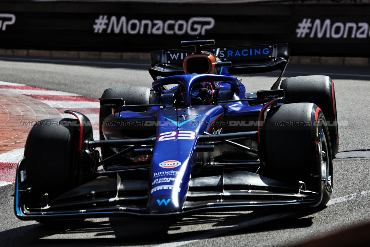 GP MONACO, Alexander Albon (THA) Williams Racing FW45.

27.05.2023. Formula 1 World Championship, Rd 7, Monaco Grand Prix, Monte Carlo, Monaco, Qualifiche Day.

- www.xpbimages.com, EMail: requests@xpbimages.com ¬© Copyright: Bearne / XPB Images