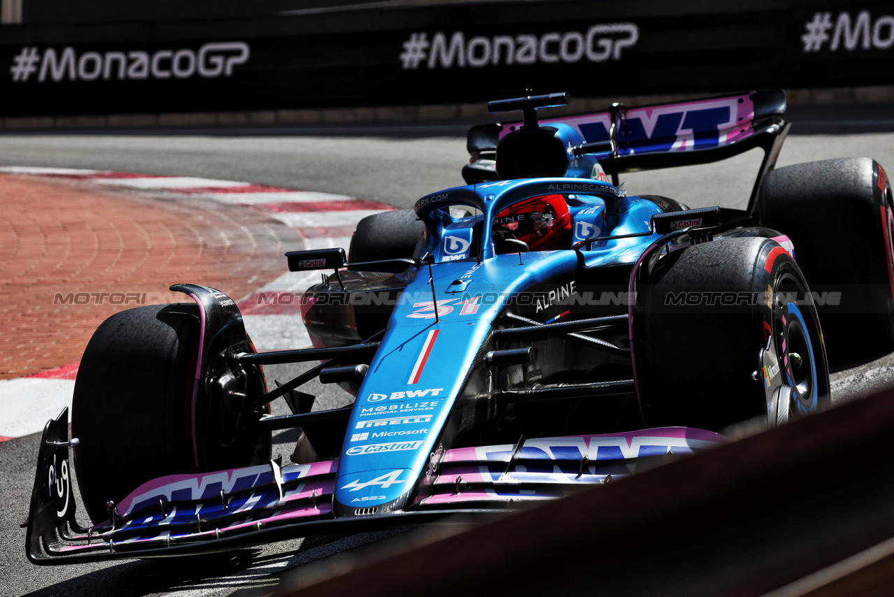 GP MONACO, Esteban Ocon (FRA) Alpine F1 Team A523.

27.05.2023. Formula 1 World Championship, Rd 7, Monaco Grand Prix, Monte Carlo, Monaco, Qualifiche Day.

- www.xpbimages.com, EMail: requests@xpbimages.com ¬© Copyright: Bearne / XPB Images