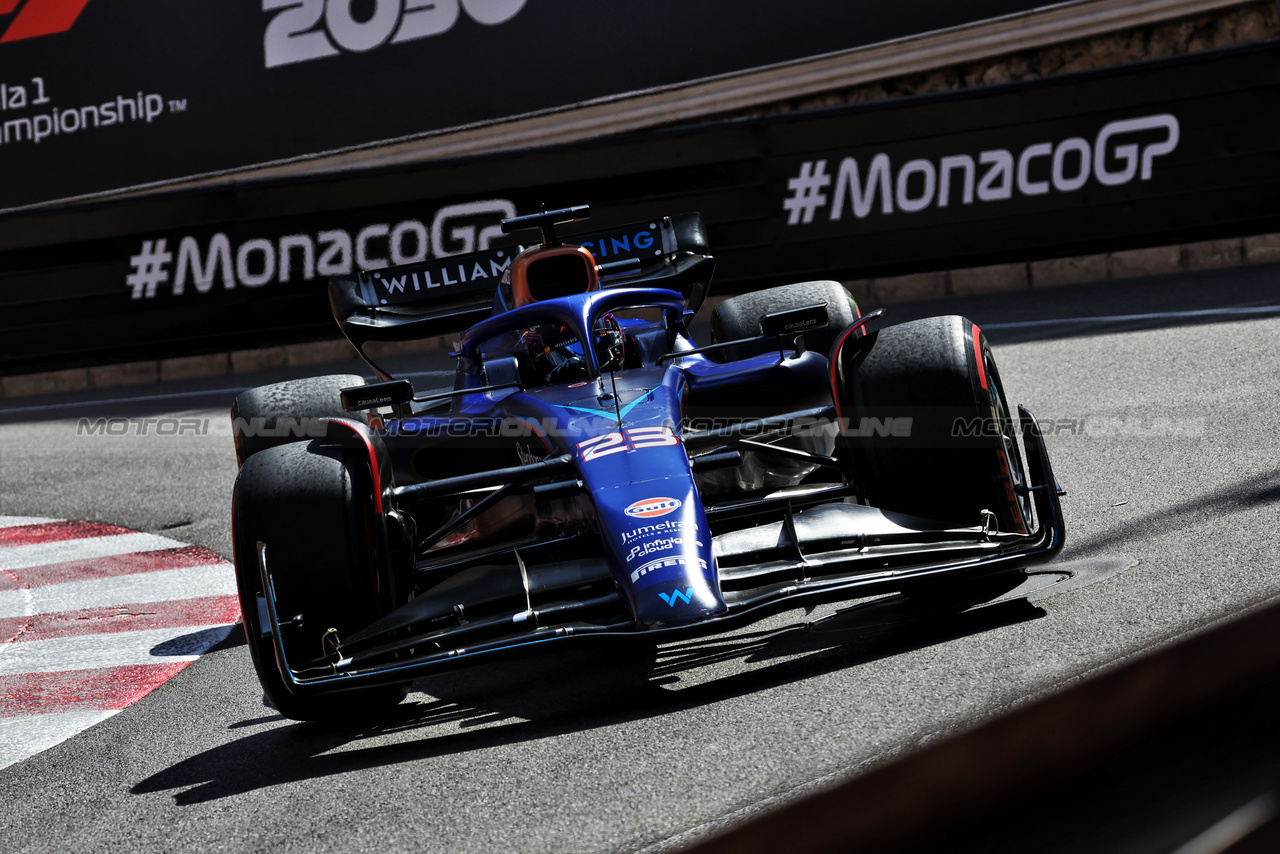 GP MONACO, Alexander Albon (THA) Williams Racing FW45.

27.05.2023. Formula 1 World Championship, Rd 7, Monaco Grand Prix, Monte Carlo, Monaco, Qualifiche Day.

- www.xpbimages.com, EMail: requests@xpbimages.com ¬© Copyright: Bearne / XPB Images