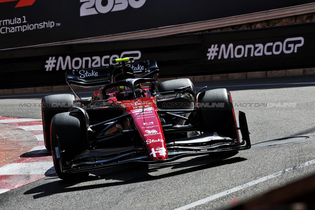 GP MONACO, Zhou Guanyu (CHN) Alfa Romeo F1 Team C43.

27.05.2023. Formula 1 World Championship, Rd 7, Monaco Grand Prix, Monte Carlo, Monaco, Qualifiche Day.

- www.xpbimages.com, EMail: requests@xpbimages.com ¬© Copyright: Bearne / XPB Images