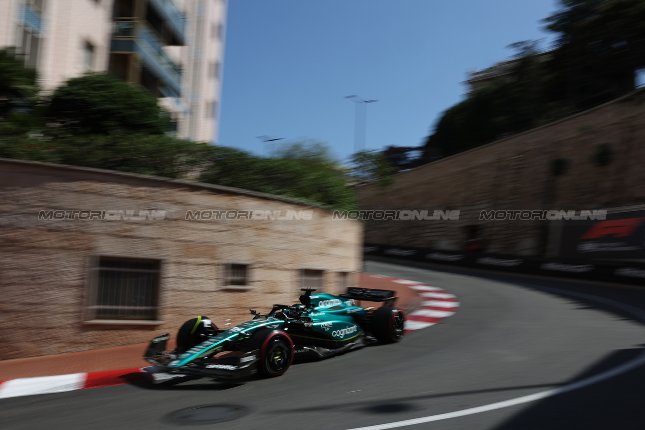 GP MONACO, Lance Stroll (CDN) Aston Martin F1 Team AMR23.

27.05.2023. Formula 1 World Championship, Rd 7, Monaco Grand Prix, Monte Carlo, Monaco, Qualifiche Day.

- www.xpbimages.com, EMail: requests@xpbimages.com ¬© Copyright: Bearne / XPB Images