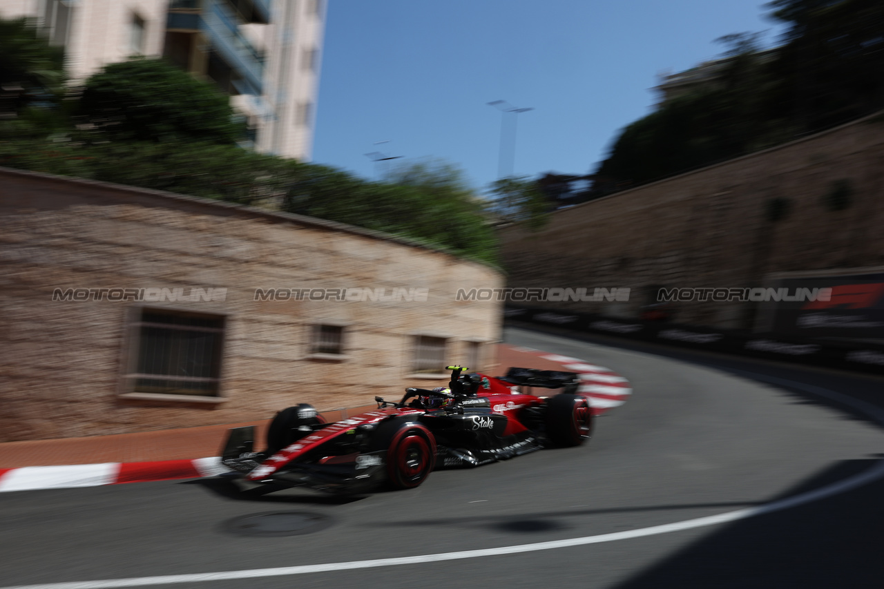 GP MONACO, Zhou Guanyu (CHN) Alfa Romeo F1 Team C43.

27.05.2023. Formula 1 World Championship, Rd 7, Monaco Grand Prix, Monte Carlo, Monaco, Qualifiche Day.

- www.xpbimages.com, EMail: requests@xpbimages.com ¬© Copyright: Bearne / XPB Images