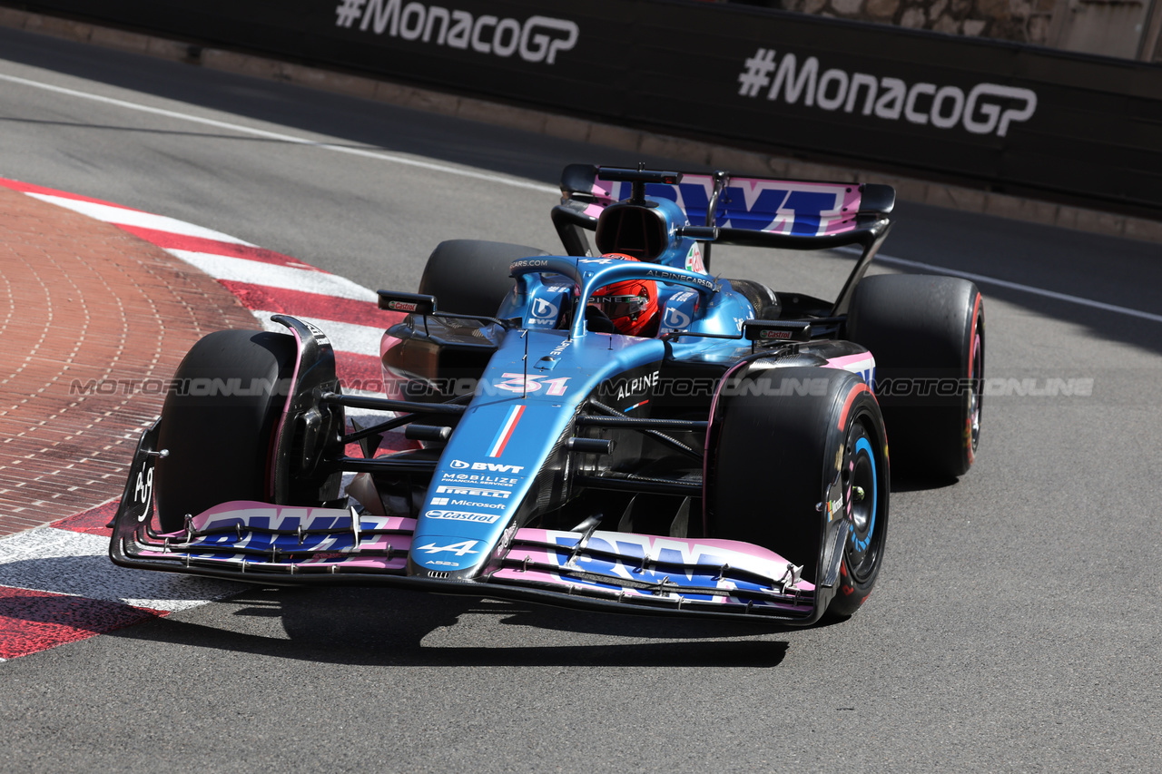 GP MONACO, Esteban Ocon (FRA) Alpine F1 Team A523.

27.05.2023. Formula 1 World Championship, Rd 7, Monaco Grand Prix, Monte Carlo, Monaco, Qualifiche Day.

- www.xpbimages.com, EMail: requests@xpbimages.com ¬© Copyright: Bearne / XPB Images