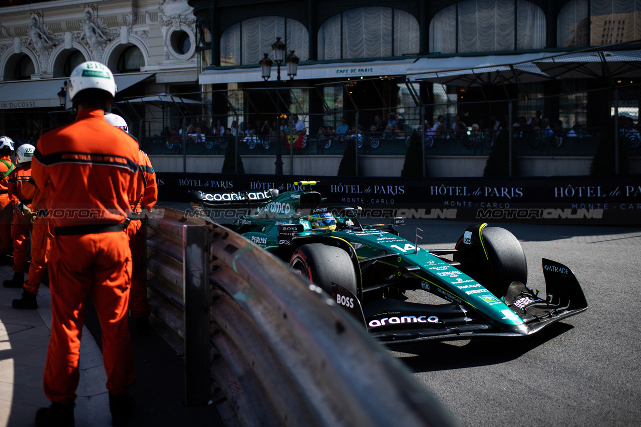 GP MONACO, Fernando Alonso (ESP) Aston Martin F1 Team AMR23.

27.05.2023. Formula 1 World Championship, Rd 7, Monaco Grand Prix, Monte Carlo, Monaco, Qualifiche Day.

- www.xpbimages.com, EMail: requests@xpbimages.com ¬© Copyright: Price / XPB Images