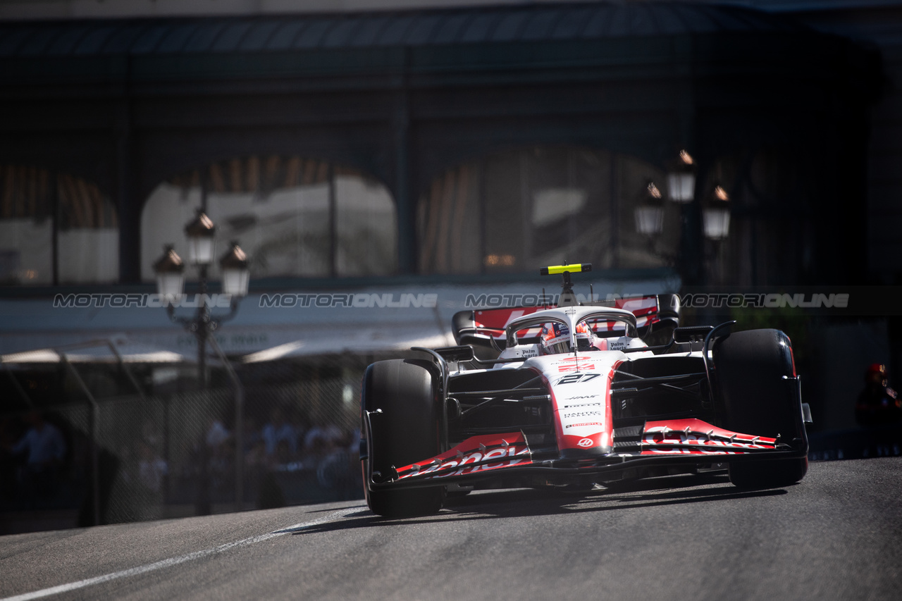 GP MONACO, Nico Hulkenberg (GER) Haas VF-23.

27.05.2023. Formula 1 World Championship, Rd 7, Monaco Grand Prix, Monte Carlo, Monaco, Qualifiche Day.

- www.xpbimages.com, EMail: requests@xpbimages.com ¬© Copyright: Price / XPB Images