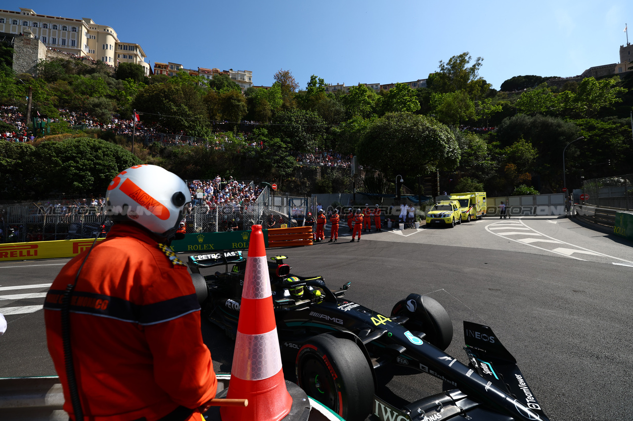 GP MONACO, Lewis Hamilton (GBR) Mercedes AMG F1 W14.



27.05.2023. Formula 1 World Championship, Rd 7, Monaco Grand Prix, Monte Carlo, Monaco, Qualifiche Day.

 - www.xpbimages.com, EMail: requests@xpbimages.com ¬© Copyright: Coates / XPB Images