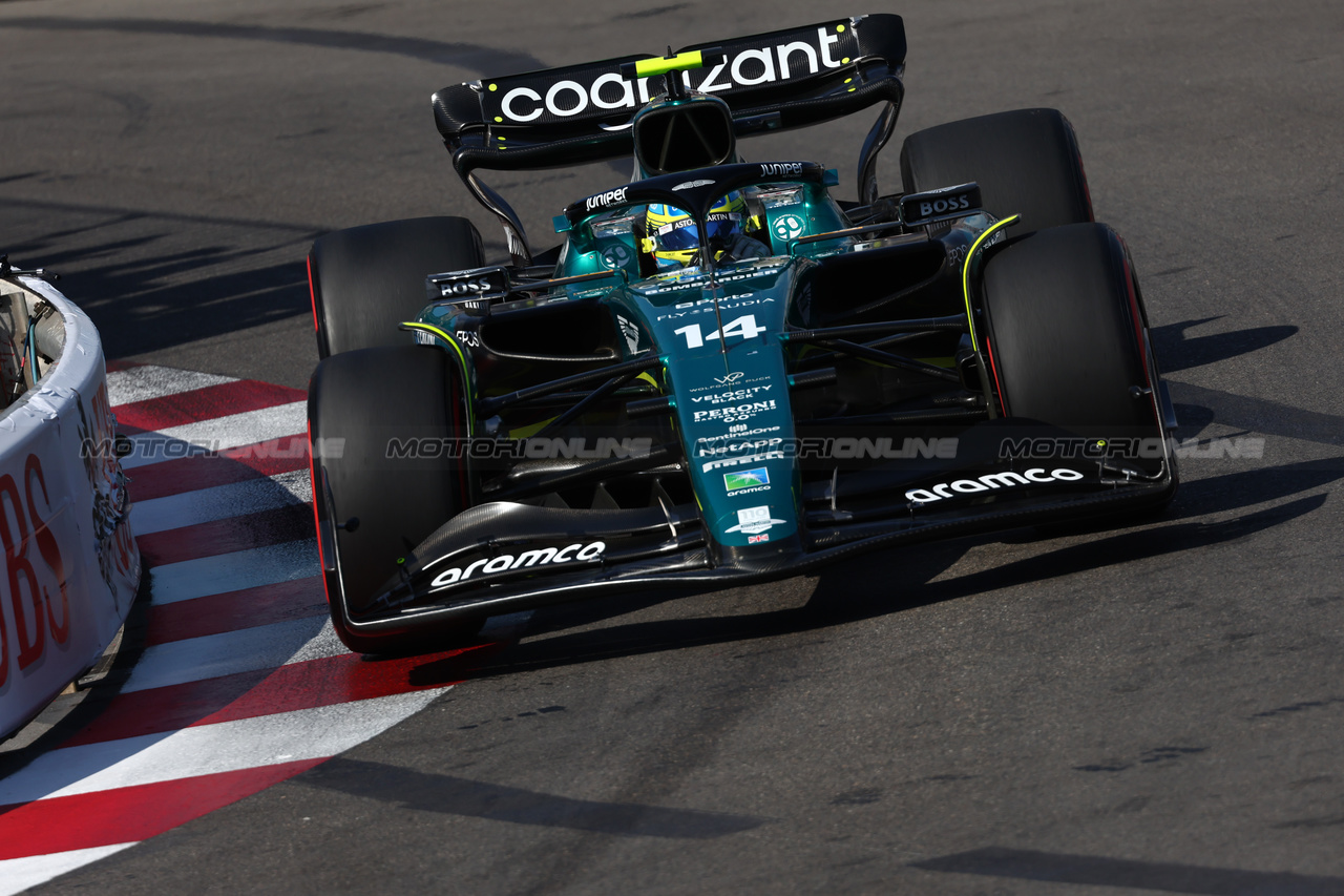 GP MONACO, Fernando Alonso (ESP) Aston Martin F1 Team AMR23.

27.05.2023. Formula 1 World Championship, Rd 7, Monaco Grand Prix, Monte Carlo, Monaco, Qualifiche Day.

- www.xpbimages.com, EMail: requests@xpbimages.com ¬© Copyright: Batchelor / XPB Images