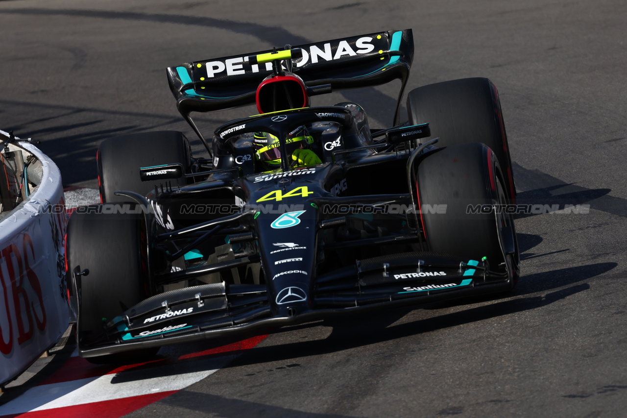 GP MONACO, Lewis Hamilton (GBR) Mercedes AMG F1 W14.

27.05.2023. Formula 1 World Championship, Rd 7, Monaco Grand Prix, Monte Carlo, Monaco, Qualifiche Day.

- www.xpbimages.com, EMail: requests@xpbimages.com ¬© Copyright: Batchelor / XPB Images