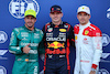 GP MONACO, Qualifiche top three in parc ferme (L to R): Fernando Alonso (ESP) Aston Martin F1 Team, second; Max Verstappen (NLD) Red Bull Racing, pole position; Charles Leclerc (MON) Ferrari, third.
27.05.2023. Formula 1 World Championship, Rd 7, Monaco Grand Prix, Monte Carlo, Monaco, Qualifiche Day.
- www.xpbimages.com, EMail: requests@xpbimages.com ¬© Copyright: Batchelor / XPB Images