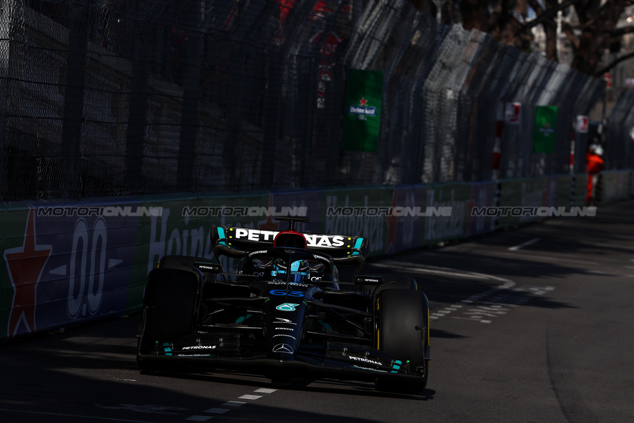 GP MONACO, George Russell (GBR) Mercedes AMG F1 W14.

26.05.2023. Formula 1 World Championship, Rd 7, Monaco Grand Prix, Monte Carlo, Monaco, Practice Day.

- www.xpbimages.com, EMail: requests@xpbimages.com ¬© Copyright: Batchelor / XPB Images