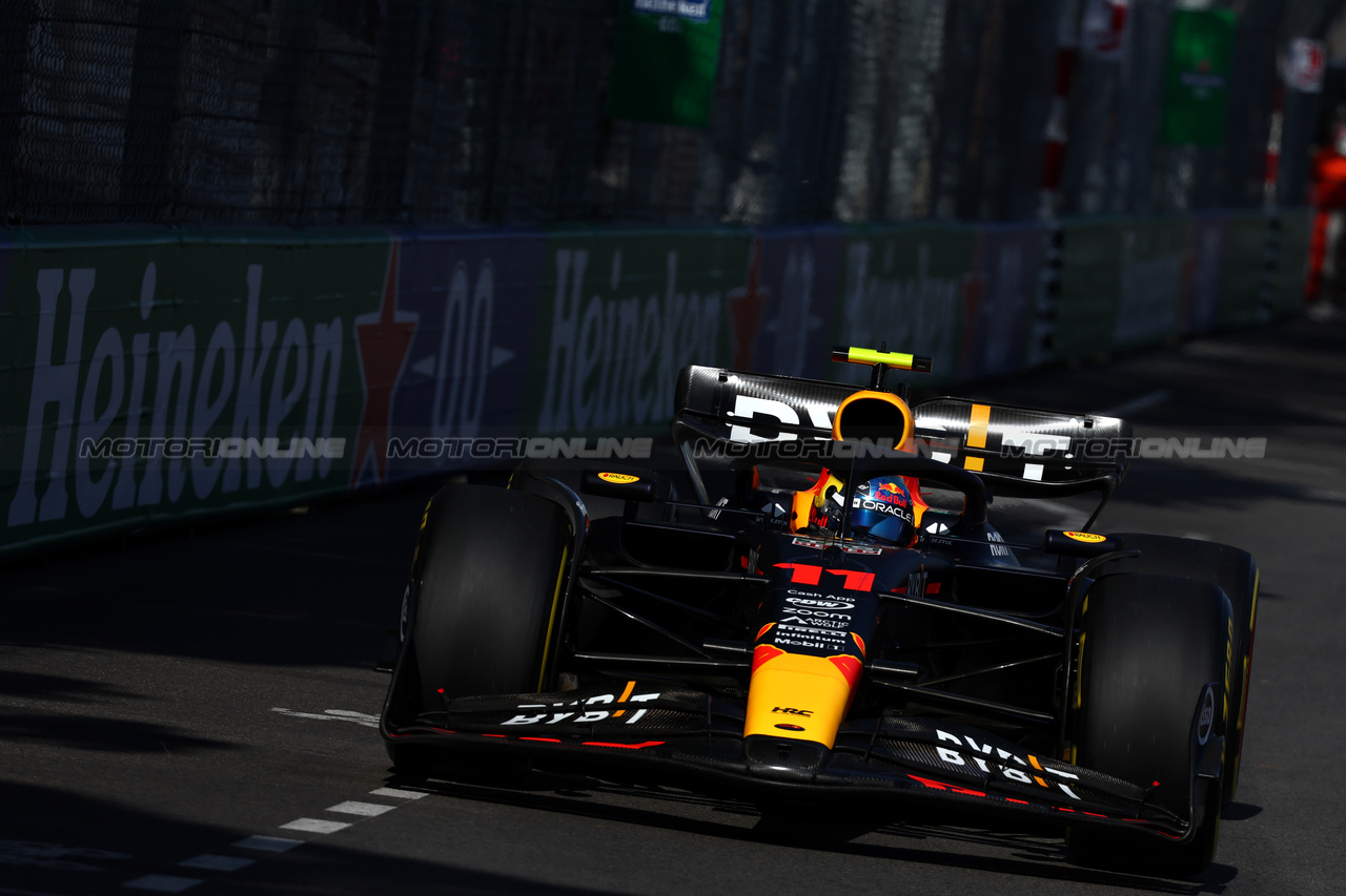 GP MONACO, Sergio Perez (MEX) Red Bull Racing RB19.

26.05.2023. Formula 1 World Championship, Rd 7, Monaco Grand Prix, Monte Carlo, Monaco, Practice Day.

- www.xpbimages.com, EMail: requests@xpbimages.com ¬© Copyright: Batchelor / XPB Images