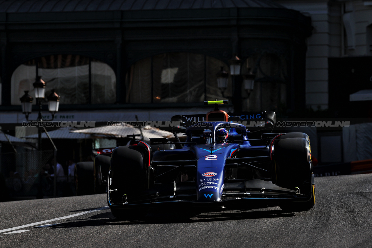 GP MONACO, Logan Sargeant (USA) Williams Racing FW45.

26.05.2023. Formula 1 World Championship, Rd 7, Monaco Grand Prix, Monte Carlo, Monaco, Practice Day.

- www.xpbimages.com, EMail: requests@xpbimages.com ¬© Copyright: Moy / XPB Images