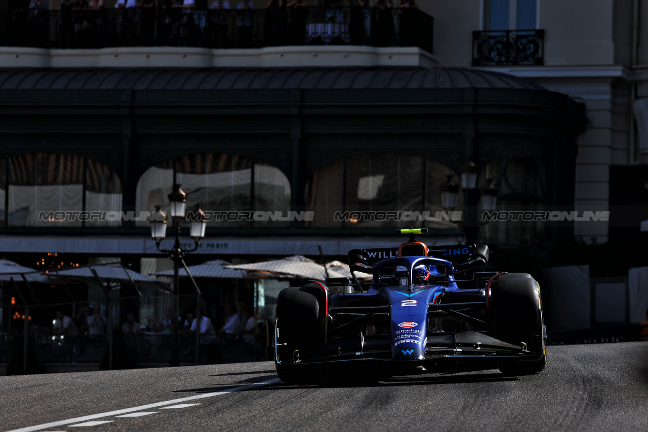 GP MONACO, Logan Sargeant (USA) Williams Racing FW45.

26.05.2023. Formula 1 World Championship, Rd 7, Monaco Grand Prix, Monte Carlo, Monaco, Practice Day.

- www.xpbimages.com, EMail: requests@xpbimages.com ¬© Copyright: Moy / XPB Images