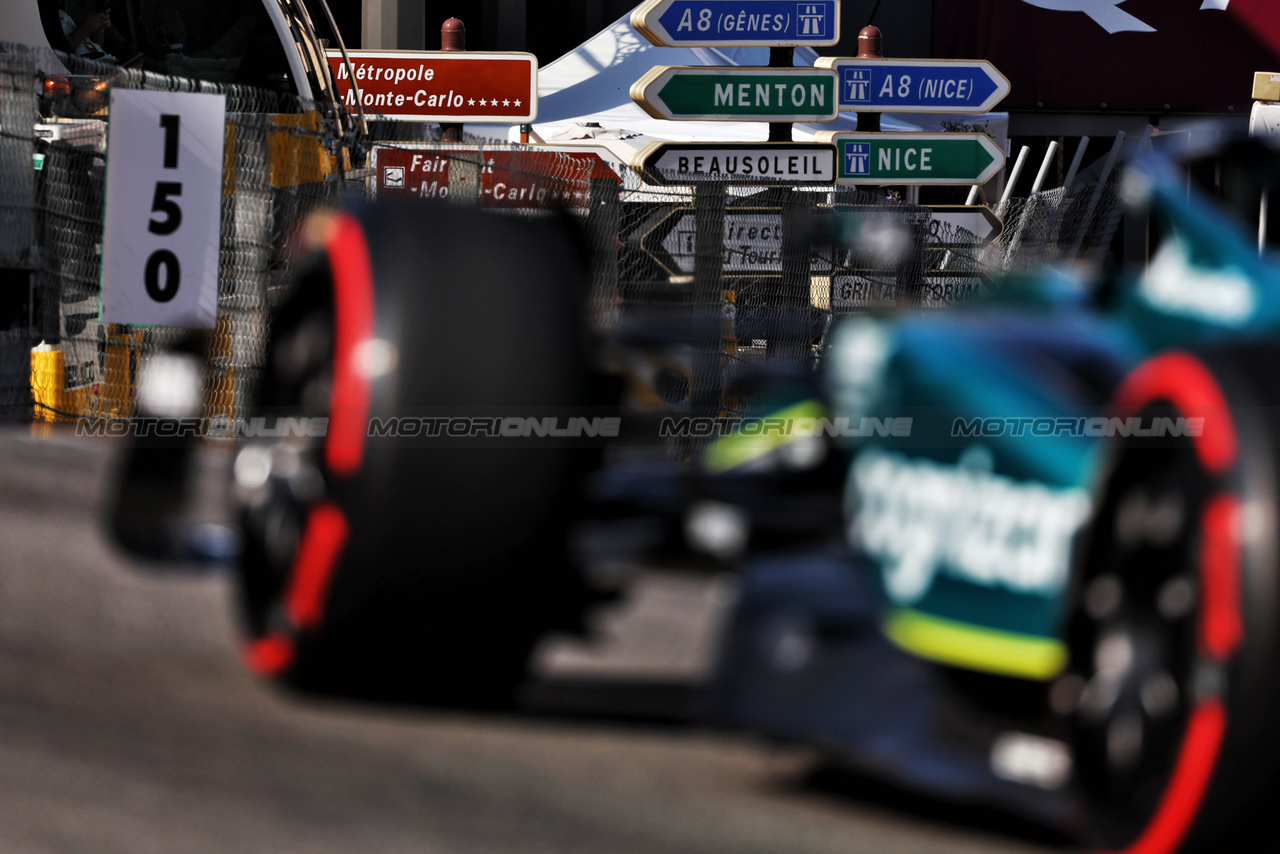 GP MONACO, Lance Stroll (CDN) Aston Martin F1 Team AMR23.

26.05.2023. Formula 1 World Championship, Rd 7, Monaco Grand Prix, Monte Carlo, Monaco, Practice Day.

- www.xpbimages.com, EMail: requests@xpbimages.com ¬© Copyright: Moy / XPB Images