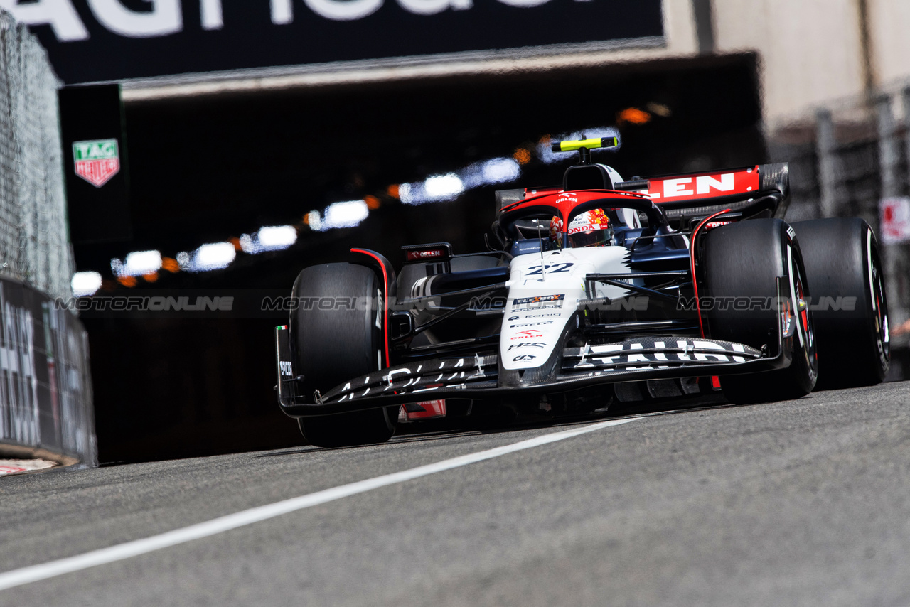 GP MONACO, Yuki Tsunoda (JPN) AlphaTauri AT04.

26.05.2023. Formula 1 World Championship, Rd 7, Monaco Grand Prix, Monte Carlo, Monaco, Practice Day.

- www.xpbimages.com, EMail: requests@xpbimages.com ¬© Copyright: Price / XPB Images