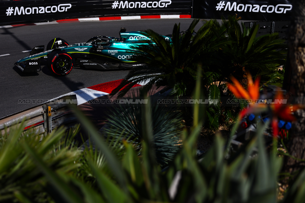 GP MONACO, Lance Stroll (CDN), Aston Martin F1 Team 
26.05.2023. Formula 1 World Championship, Rd 7, Monaco Grand Prix, Monte Carlo, Monaco, Practice Day.
- www.xpbimages.com, EMail: requests@xpbimages.com ¬© Copyright: Charniaux / XPB Images
