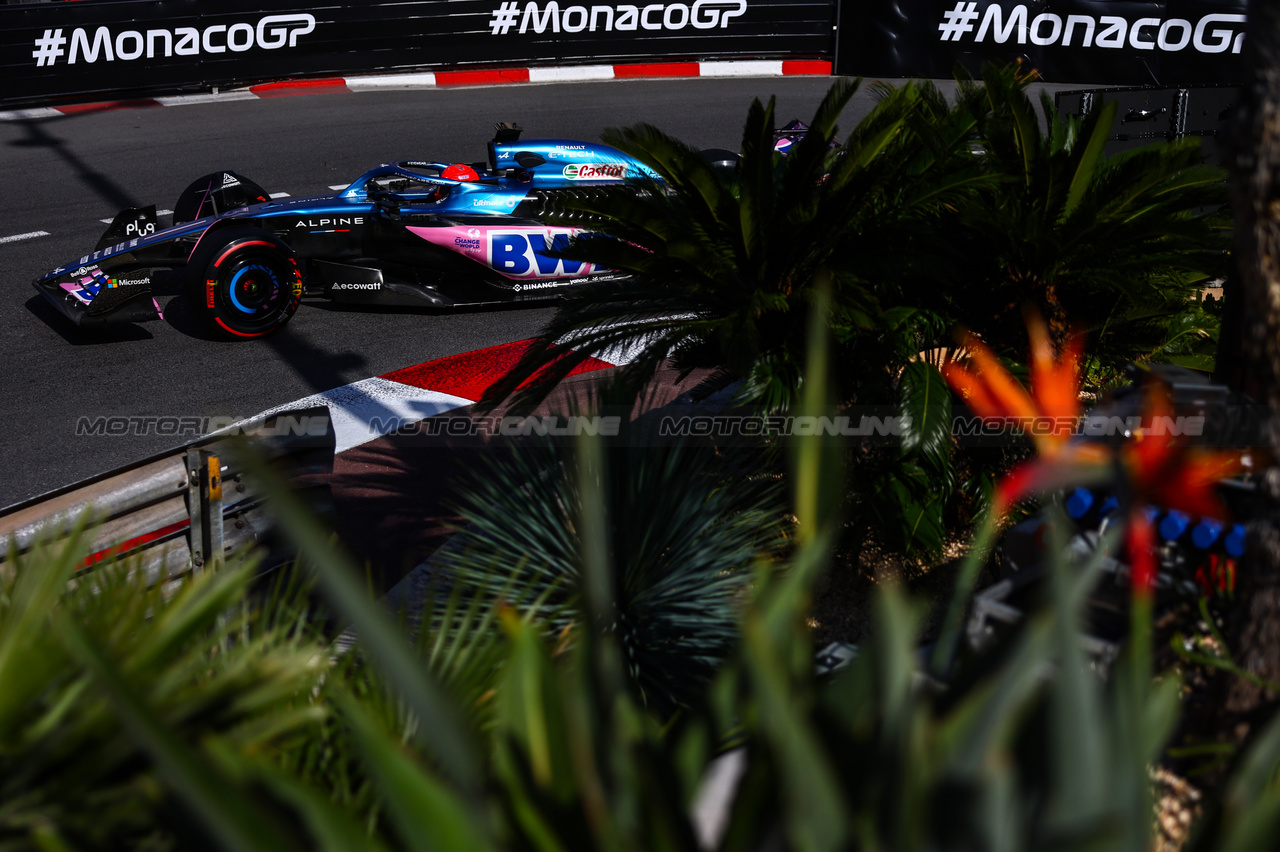 GP MONACO, Esteban Ocon (FRA), Alpine F1 Team 
26.05.2023. Formula 1 World Championship, Rd 7, Monaco Grand Prix, Monte Carlo, Monaco, Practice Day.
- www.xpbimages.com, EMail: requests@xpbimages.com ¬© Copyright: Charniaux / XPB Images