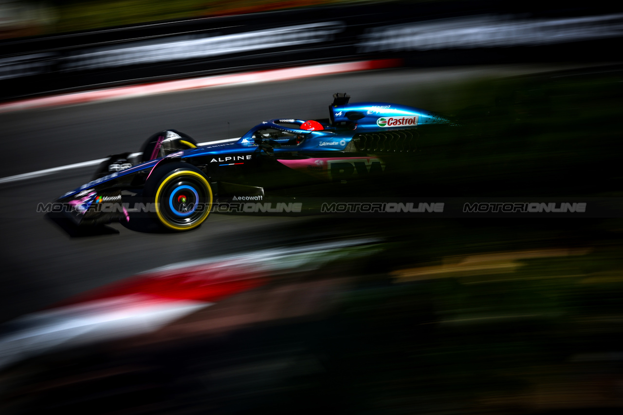 GP MONACO, Esteban Ocon (FRA), Alpine F1 Team 
26.05.2023. Formula 1 World Championship, Rd 7, Monaco Grand Prix, Monte Carlo, Monaco, Practice Day.
- www.xpbimages.com, EMail: requests@xpbimages.com ¬© Copyright: Charniaux / XPB Images
