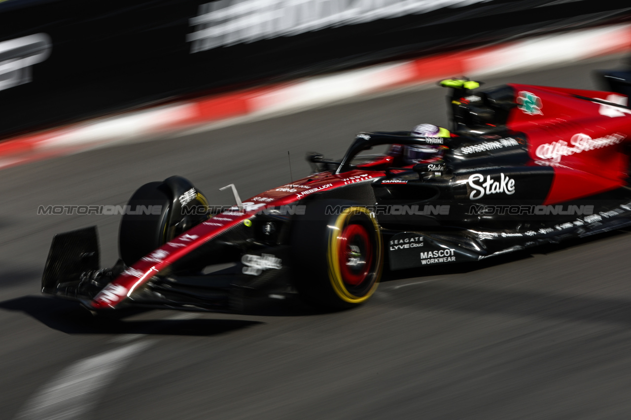 GP MONACO, Guanyu Zhou (CHI), Alfa Romeo Racing 
26.05.2023. Formula 1 World Championship, Rd 7, Monaco Grand Prix, Monte Carlo, Monaco, Practice Day.
- www.xpbimages.com, EMail: requests@xpbimages.com ¬© Copyright: Charniaux / XPB Images