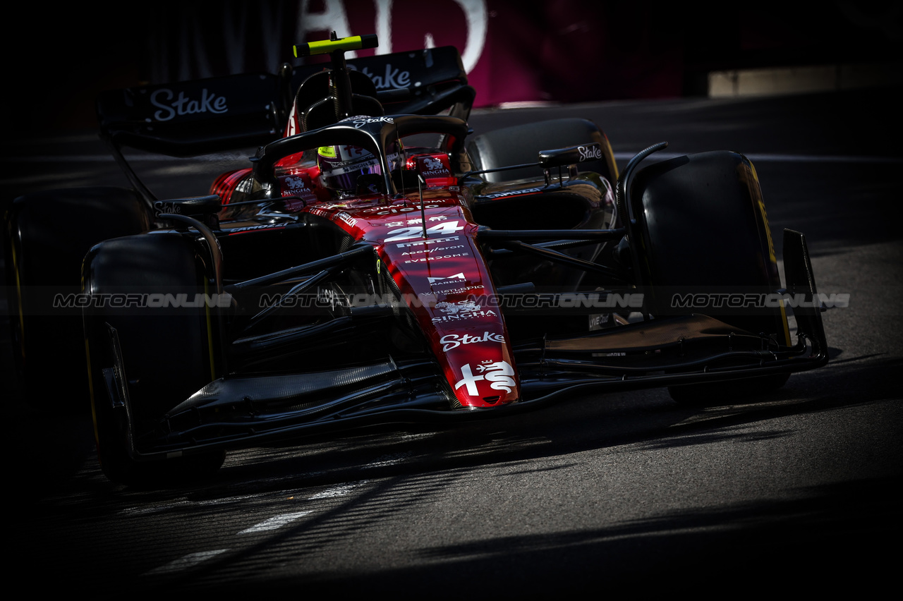 GP MONACO, Guanyu Zhou (CHI), Alfa Romeo Racing 
26.05.2023. Formula 1 World Championship, Rd 7, Monaco Grand Prix, Monte Carlo, Monaco, Practice Day.
- www.xpbimages.com, EMail: requests@xpbimages.com ¬© Copyright: Charniaux / XPB Images